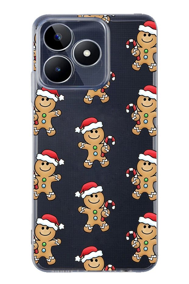 Realme Note 50 4g Compatible Gingerbread Pattern Transparent Phone Case