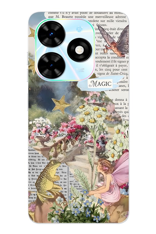 Tecno Spark 20 / 20C Compatible Spring Magic Pattern Transparent Phone Case