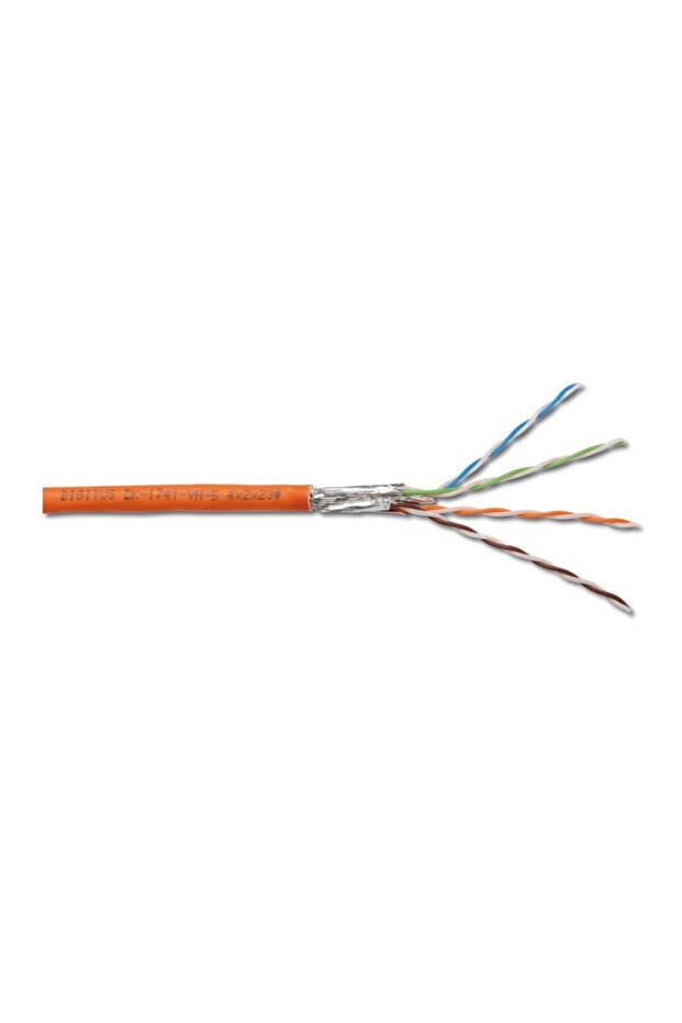 كابل CAT7 S/FTP بطول 500 متر باللون البرتقالي