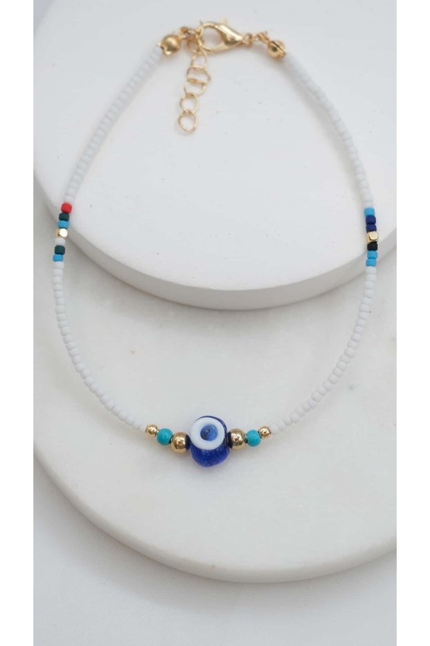 Nazar Boncuk Detailed Colorful Anklet