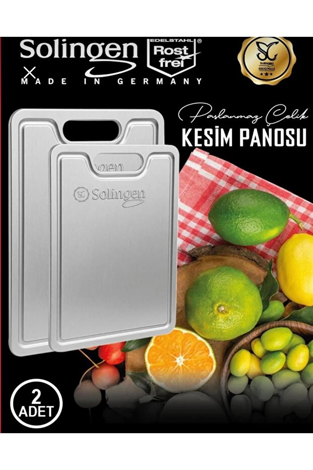 Solingen 2-Piece Stainless Steel Cutting Board, Sheet - Steel Cutting Board