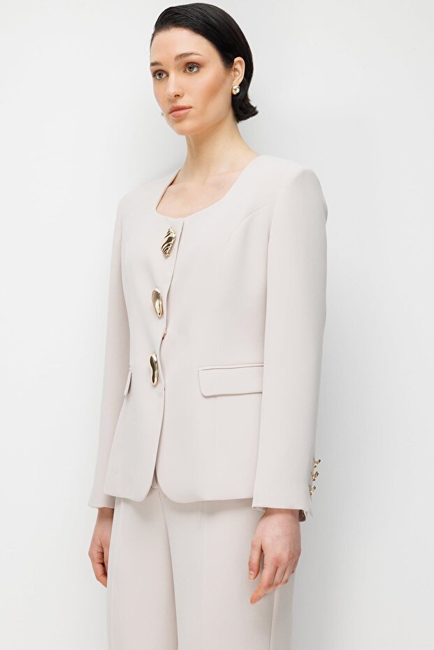 Three-Button Pocket Flap Jacket - 2