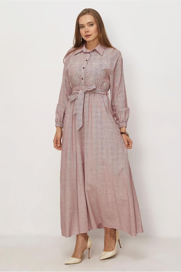 Cotton Belted Dress 46526