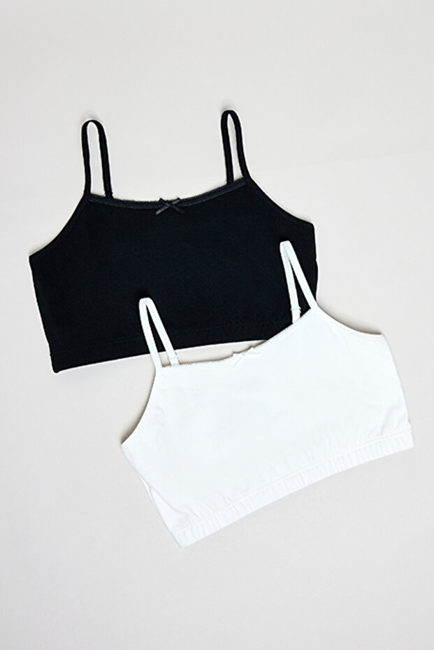 2 Pack Solid Bralettes - 1