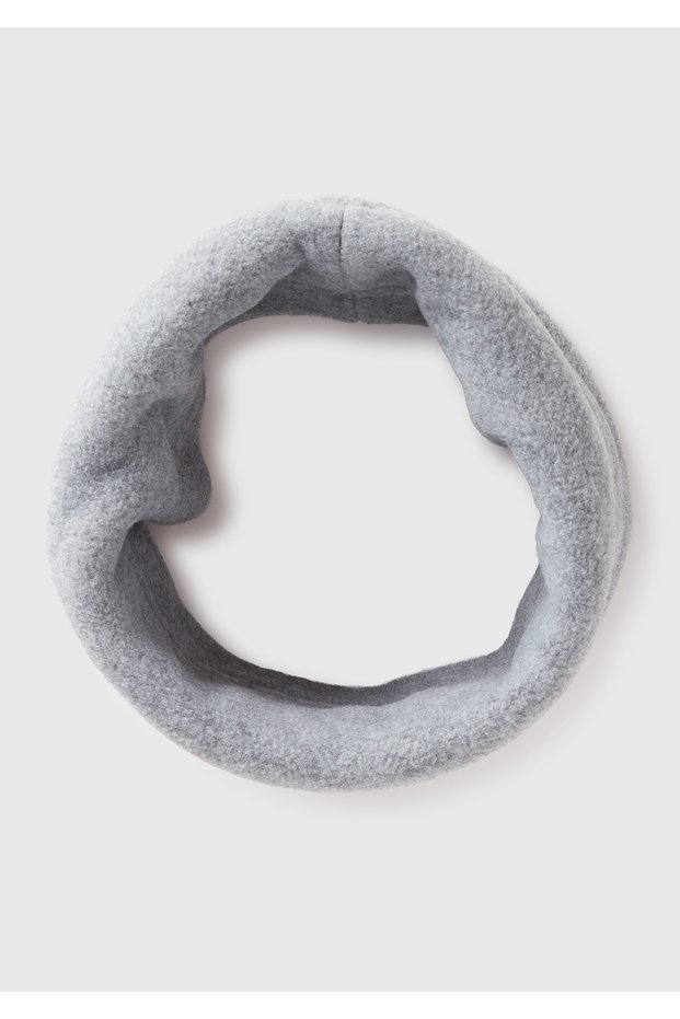 Boy's grey melange logo detail neck warmer