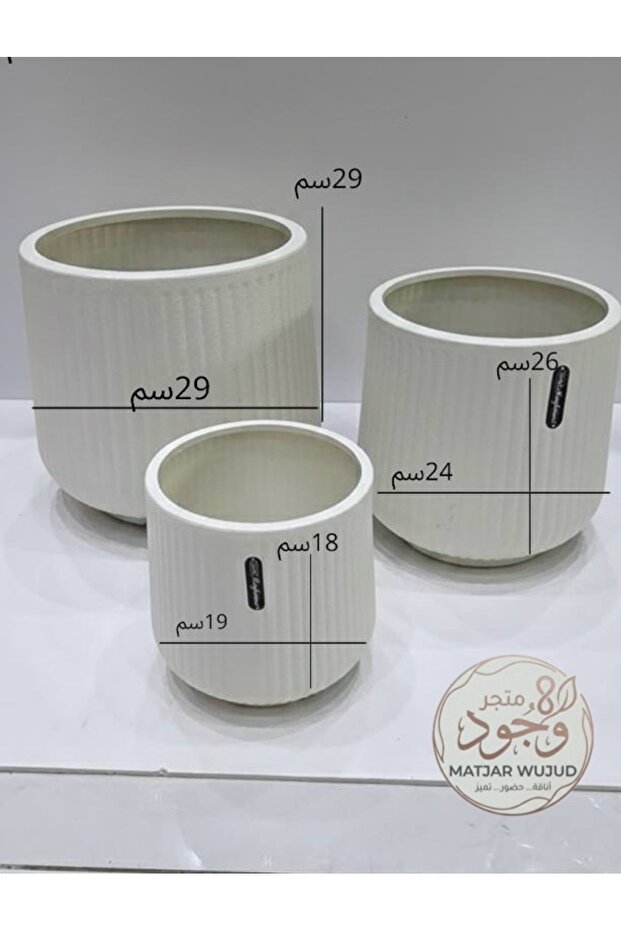 طقم أصيص نباتات لزراعة 3 حبات