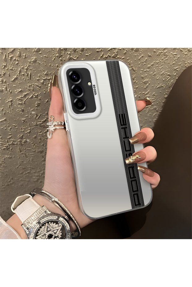 Samsung Galaxy A36 Compatible Silicone Edge Hard Back Anti-Fall Phone Case Porsche Patterned
