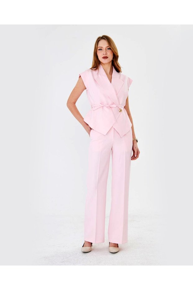 Tie-Up Vest Suit