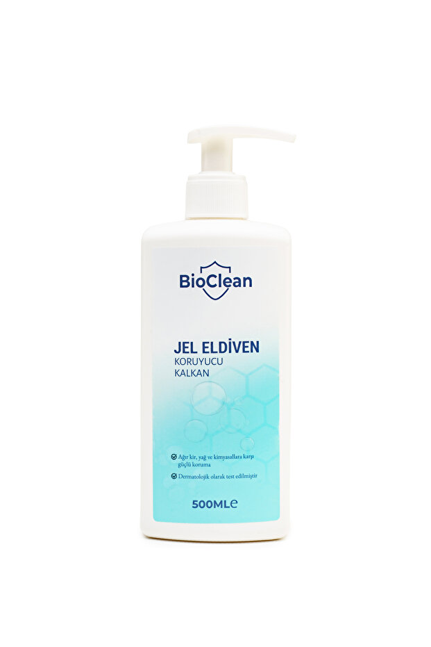 Bio Clean BioClean Jel Eldiven 500 ml – Yağ, Kir ve Kimyasala Karşı Koruyucu Krem | Görünmez Eldiven Etkisi
