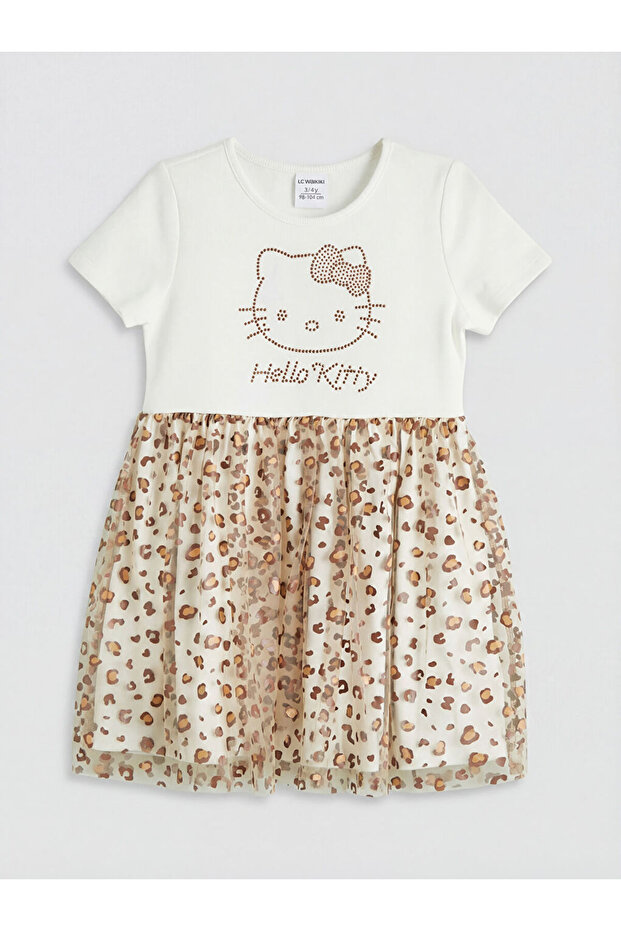 Esvab • Modern & Distinctive Zero Roba Collar Hello Kitty Printed Girls' Dress