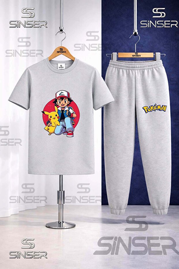 Children's Pokemon Esli Printed T-Shirt Sweatpants Set