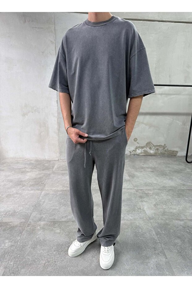 Men's Washable Basic Tracksuit Set - 4