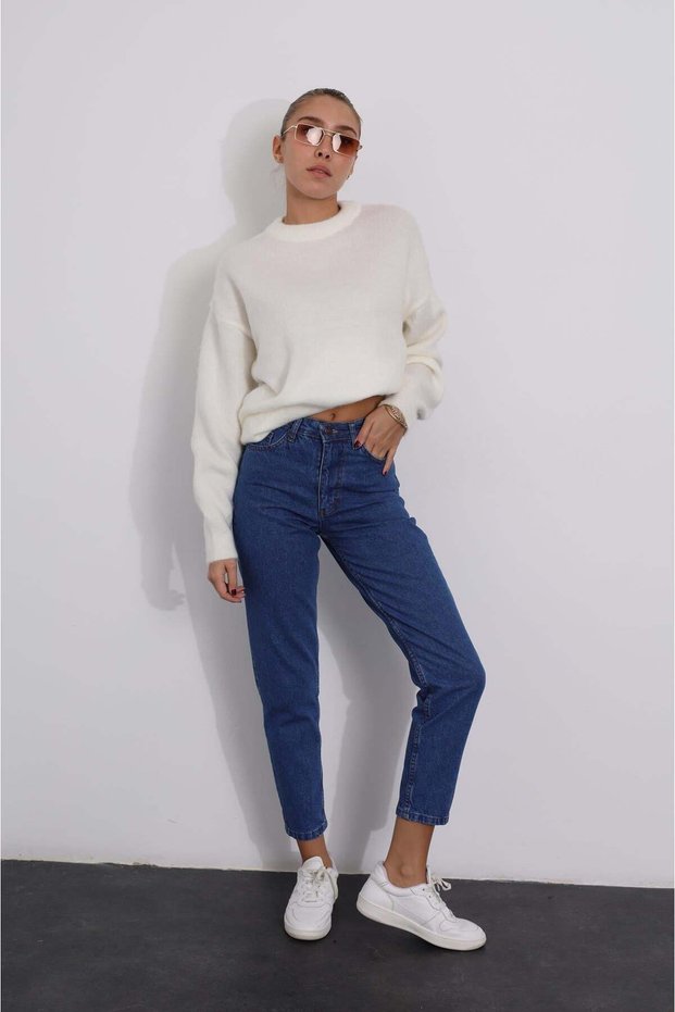 Women's High Waist Mom Jean