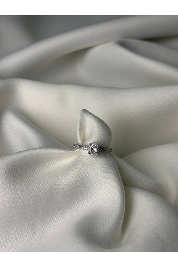 Aurelia Silver Plated Minimal Women's Ring Adjustable Elegant Design