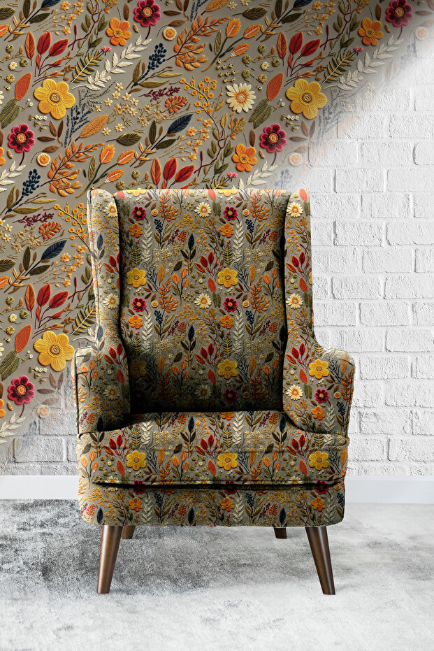 Autumn-2 3D Digital Printed Upholstery Sofa Fabric Good Quality Fabric That Is Not Easy to Stretch and Fade