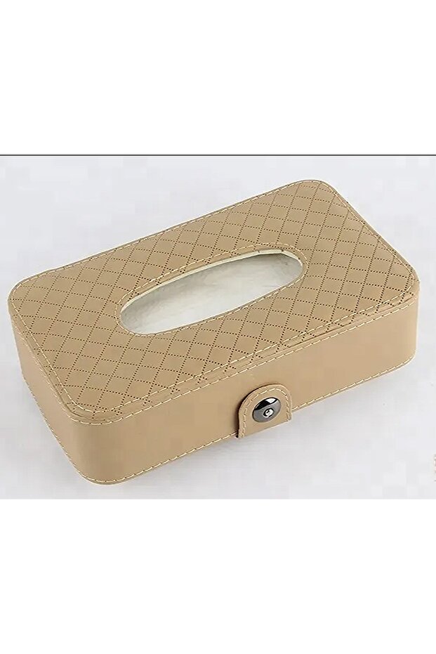 Leather Covered Napkin Holder for Car – Practical Auto Napkin Box