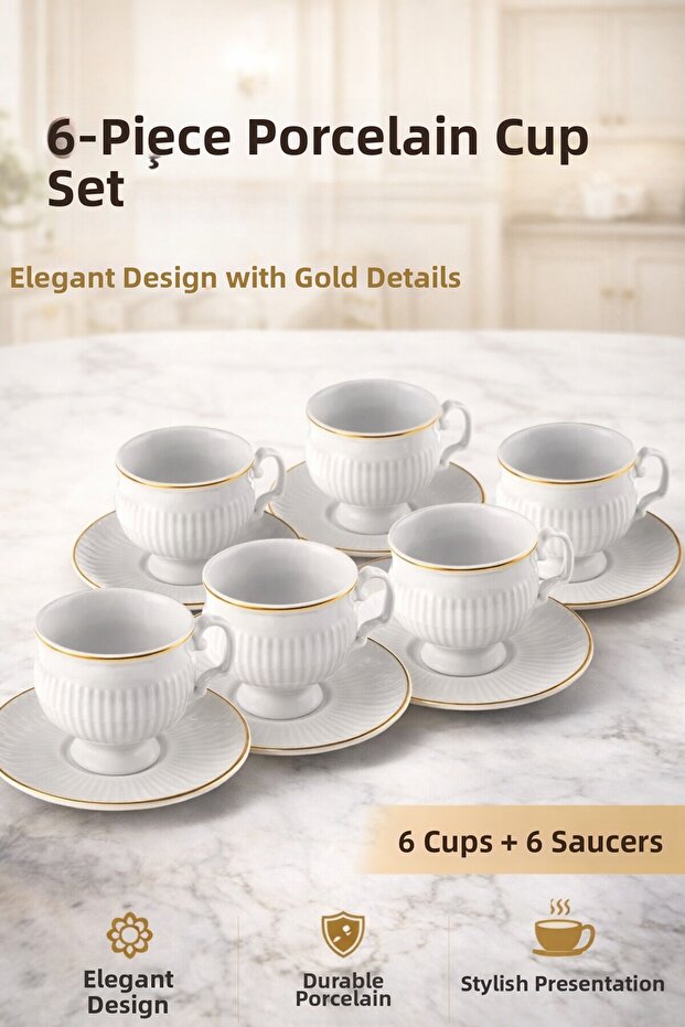 100 ml Malta Coffee Cup Set for 6 People