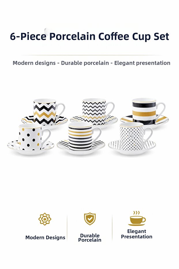 Nossa 6-Piece Coffee Cup Set 80 ml