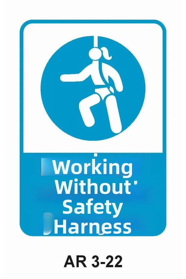 Work Safety Warning Sign 1 Piece Pvc 21 X 29cm