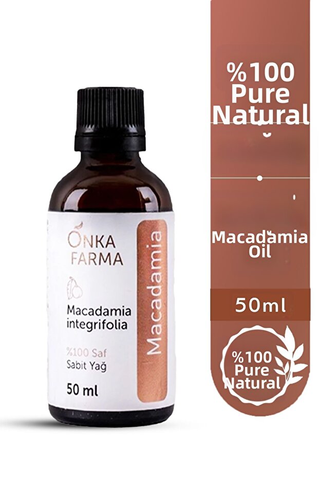 Onka Farma Macadamia Oil - 100% Pure Macadamia Witch Hazel Oil - 50 ml