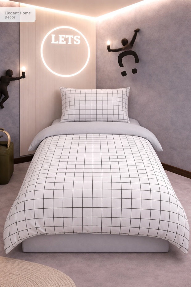 Single Patterned Duvet Cover Set | Cotton | Sheetless Set |