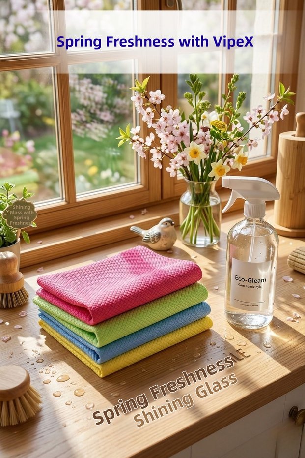 2 Pieces 40X40 cm Diamond Pattern Glass Cloth Flawless Cleaning Cloth