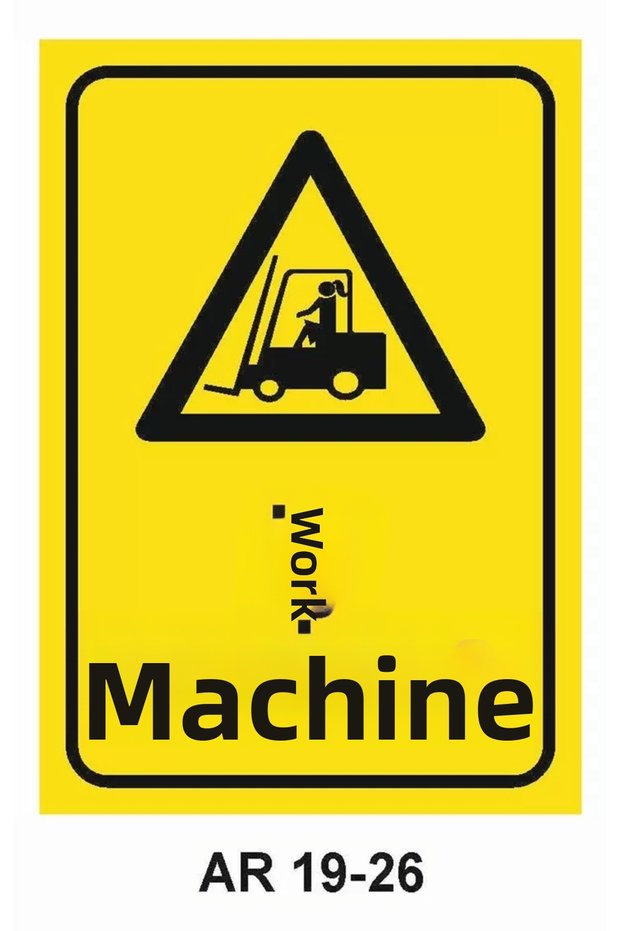 Work Safety Warning Sign 1 Piece Pvc 21 X 29cm