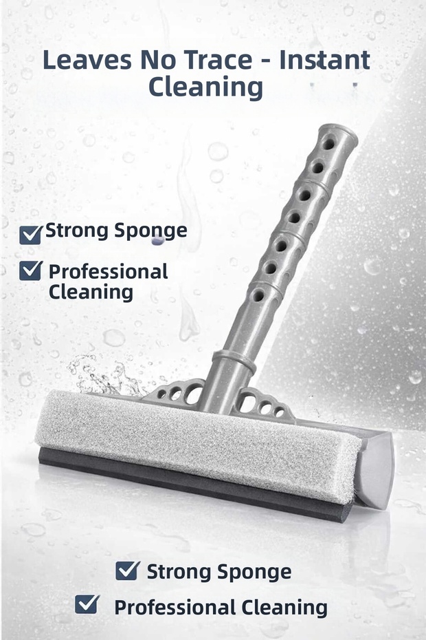 Camsil One-Step Cleaning Professional Glass Cleaning Apparatus with Non-Marking Gray Sponge