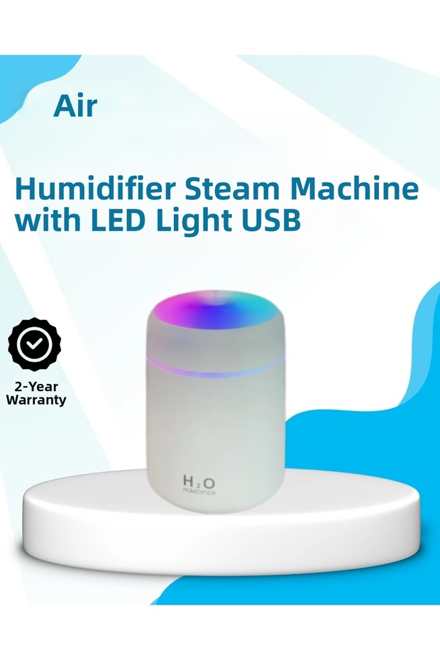 Silent Desktop Humidifier with Led Light – 3 Steam Modes