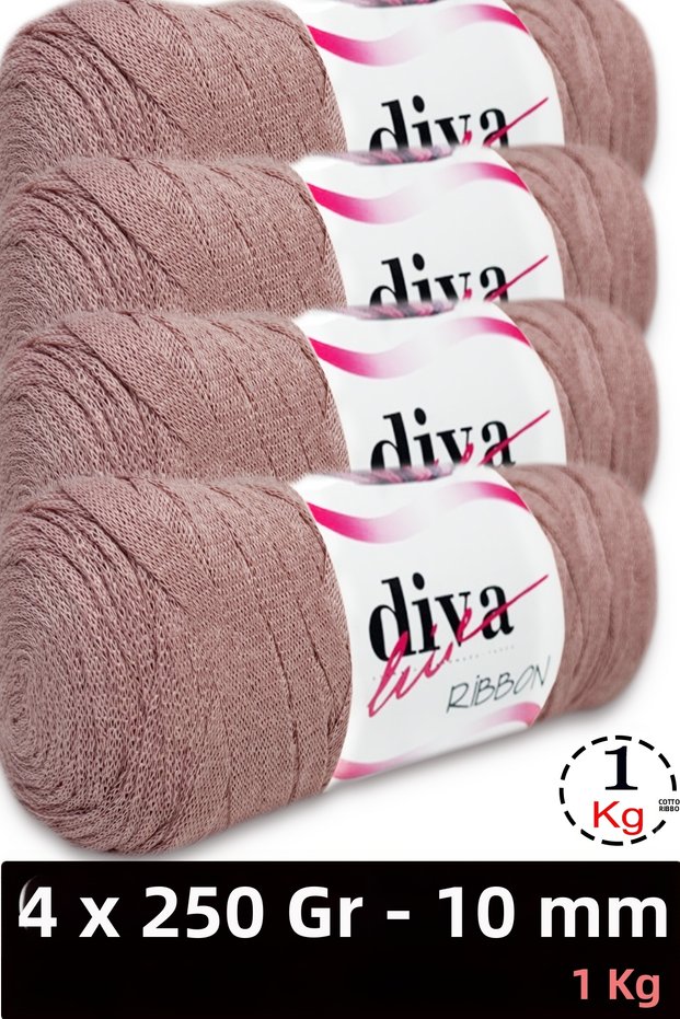 Cotton Ribbon - 1 kg - 10 mm - Pack of 4 - 1004
