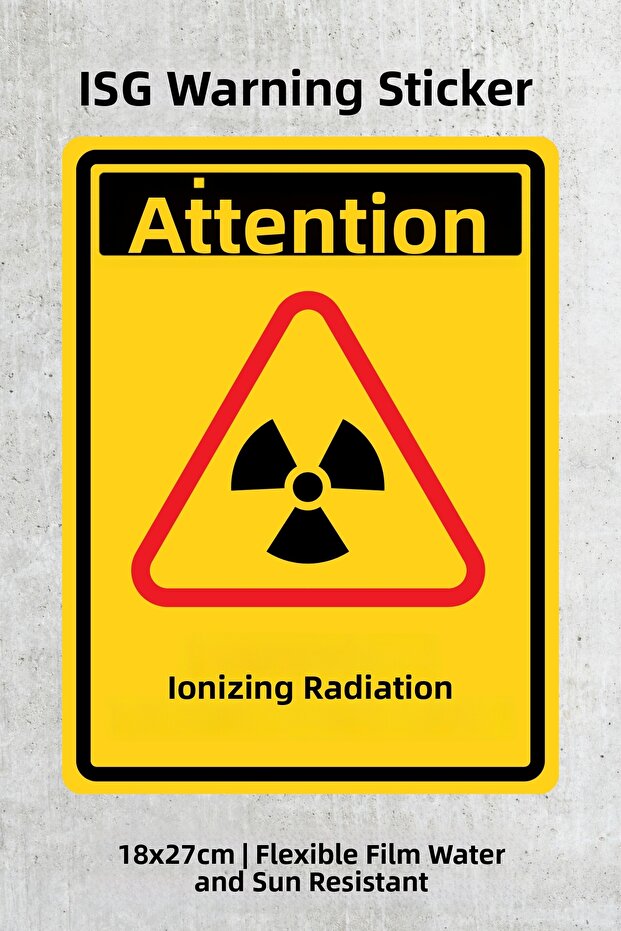 Radioactive Substance Work Safety Warning Caution Label - Foil Sticker