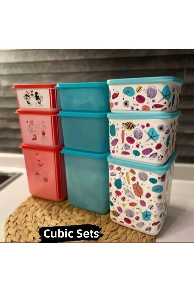 Tupperware Cubic Set 3 Pieces.