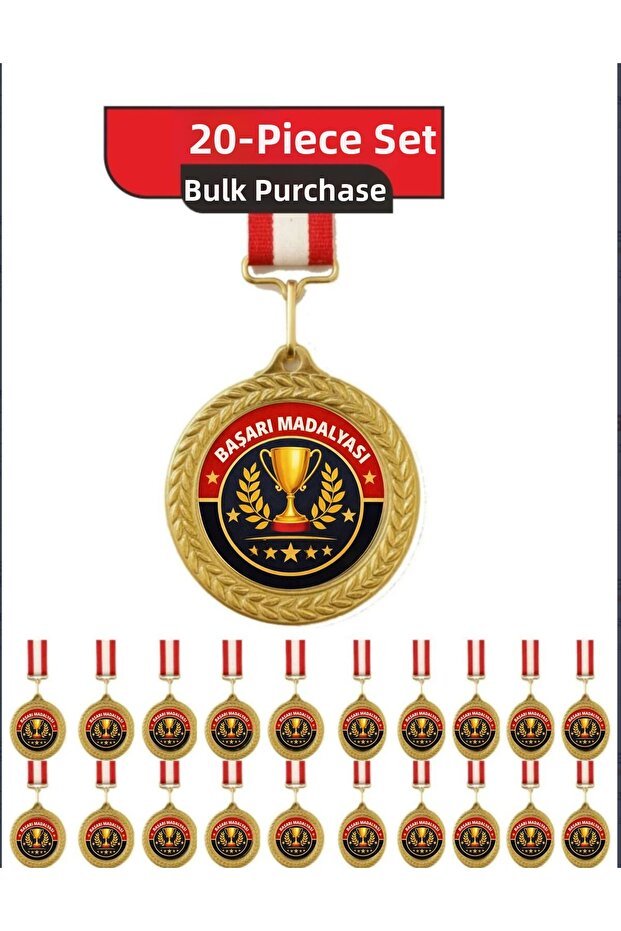 20 Pieces Achievement Medals – Competition and School Award