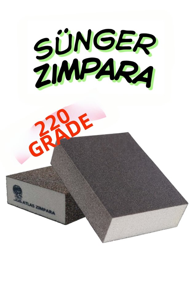 220 Grit Sponge Sandpaper - Wood, Metal, and Steel Compatible Wet Dry Hand Sanding Block Sponge