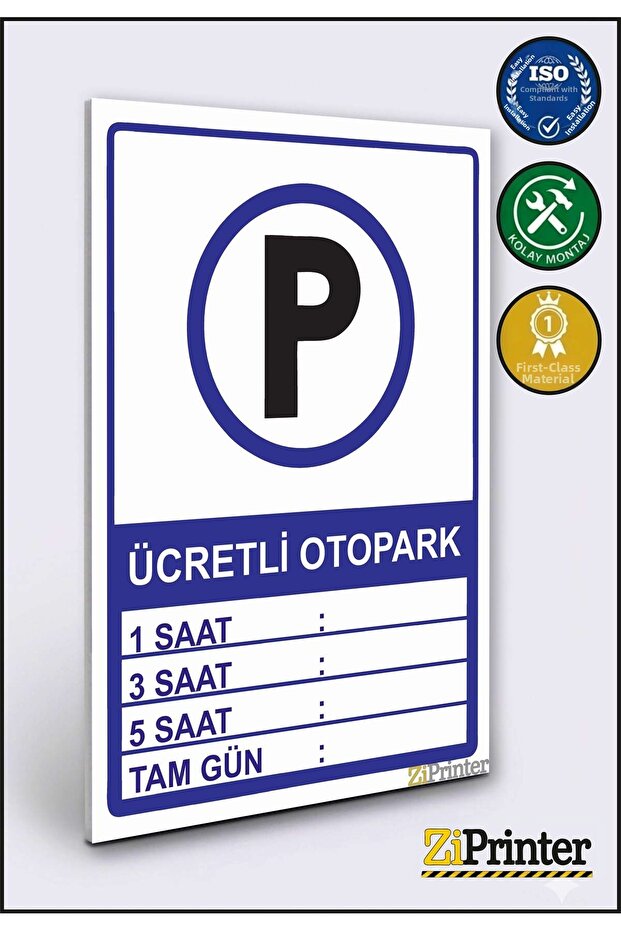Payable Parking Isg Warning Sign Dekota 50X70 cm