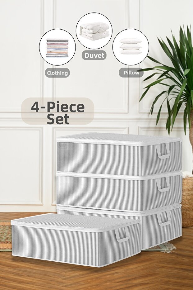 4-Piece Sofa Bed Storage Bag - under Bed Organizer Bag 50 X 30 X 20 cm