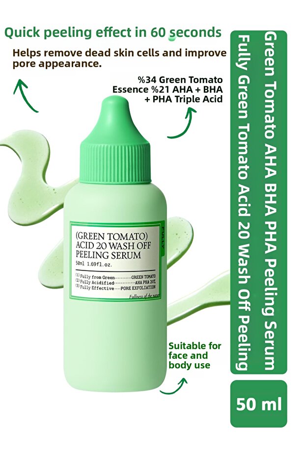 Green Tomato Acid 20 Wash Off Peeling Serum - Peeling Serum with Green Tomato Extract