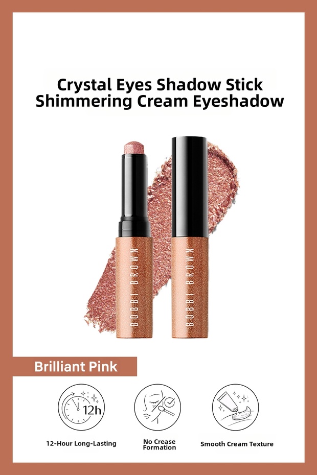 Crystal Eyes Shadow Stick Shimmering Cream Eyeshadow - Brilliant Pink