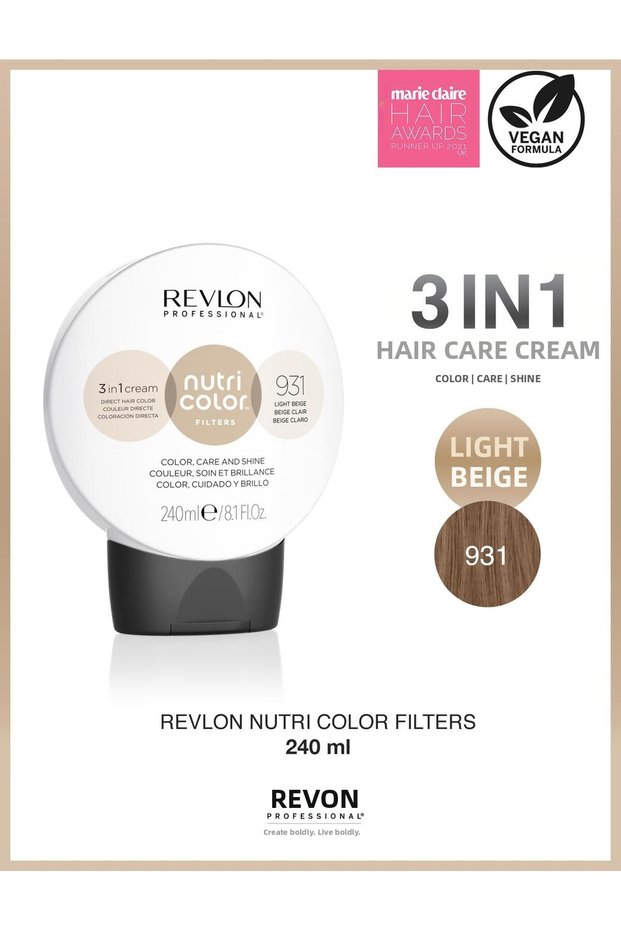 Nutri Color Filters 931 Light Beige – Hair Mask That Provides Light Beige Tones and Shine 240 ml