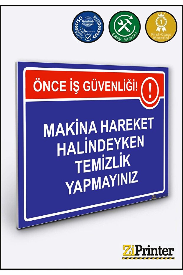 Do Not Clean When the Machine Is in Motion Isg Warning Sign Dekota 35X50 cm