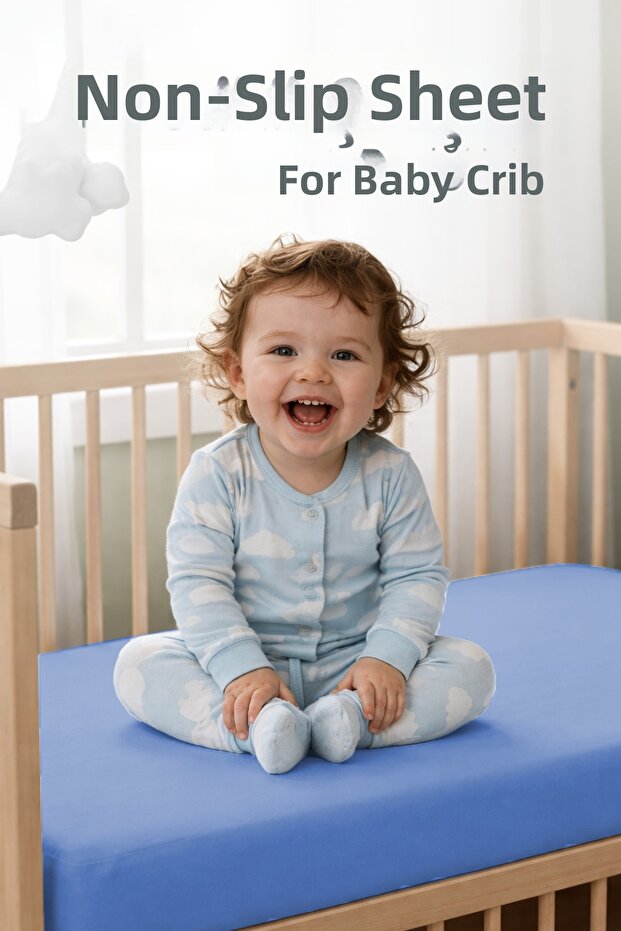 100% Cotton Combed Elastic Baby Sheet | Breathable Structure, Compatible with Park Beds and Cribs of All Sizes