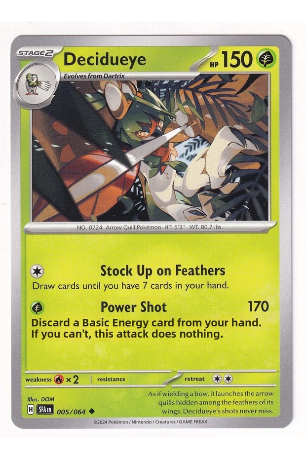 Decidueye # 5 Shrouded Fable Playing Cards