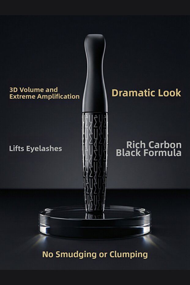 Black Mascara 3D Volume Lengthening Curling Dense Pigment Non-Clumping