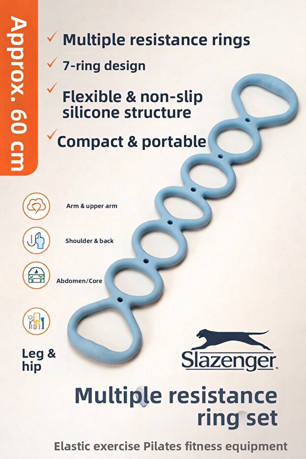Multi Resistance Ring Set – Elastic Exercise Pilates Fitness Strength Training Equipment