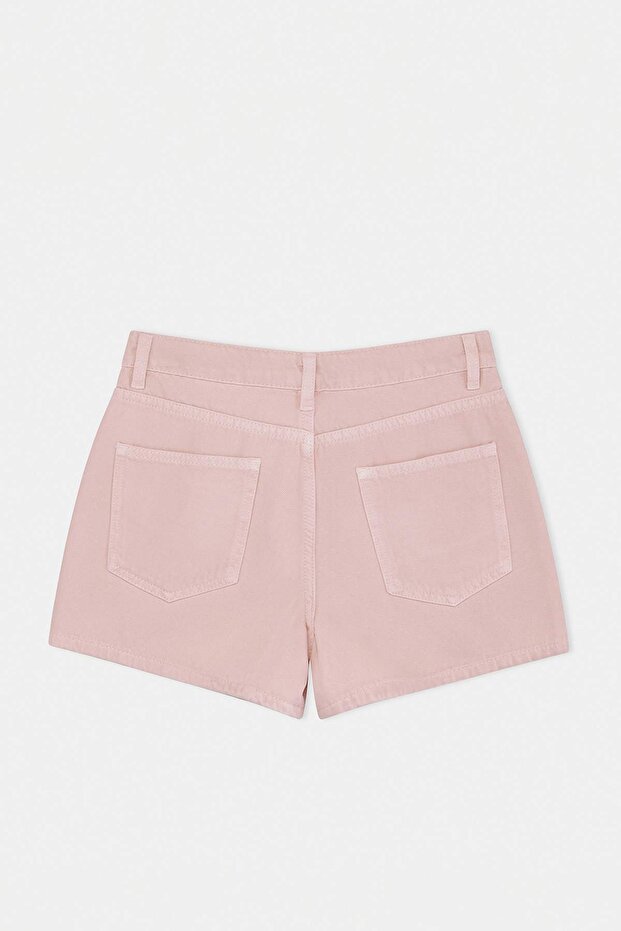 Pembe SUPER MİNİ Denim Beach Şort TWOSS26SR00168 - 6