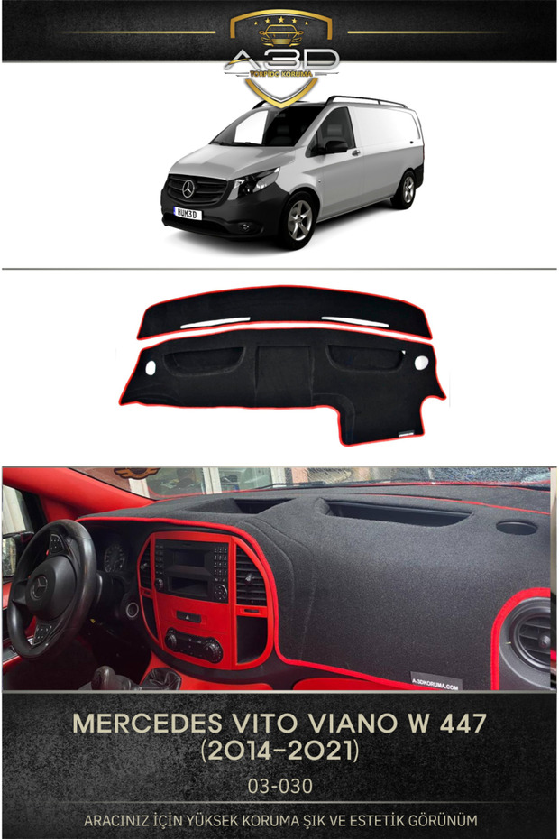 Mercedes Benz Vito W447 (2014-2021) Front Chest Panel Dashboard Protection Protective Cover Mat Cover