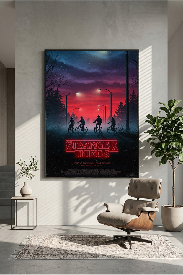 Poster din lemn Stranger Things (fără ramă) 5 - 1