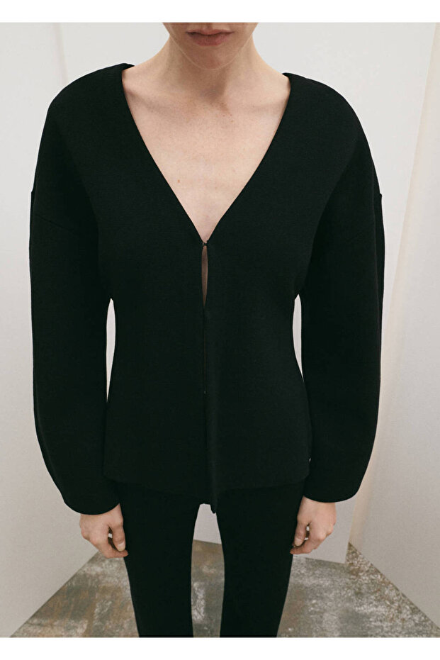 V-Neck Oversized Cardigan