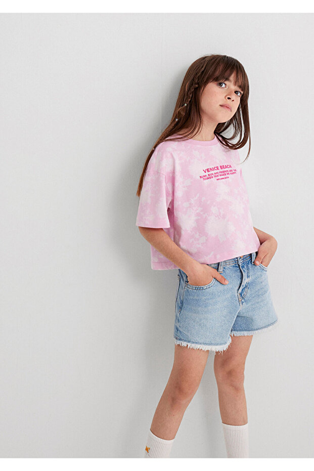 Printed Pink T-Shirt Loose Fit / Loose Relaxed Cut 7610325-90384