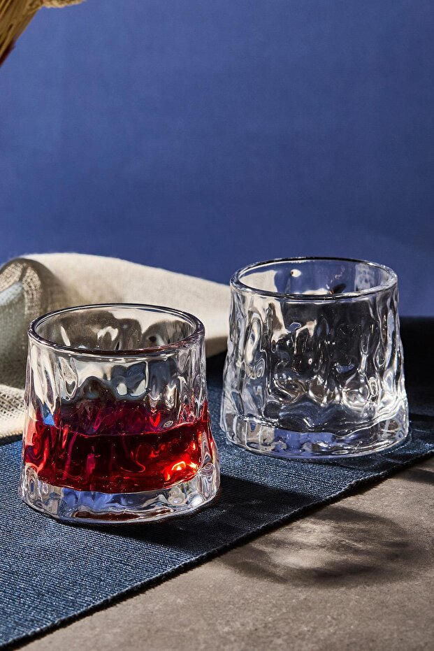 Greta Transparent 2-Piece Crystal Whiskey Cocktail Soft Drink Glass Japanese Style 160ml